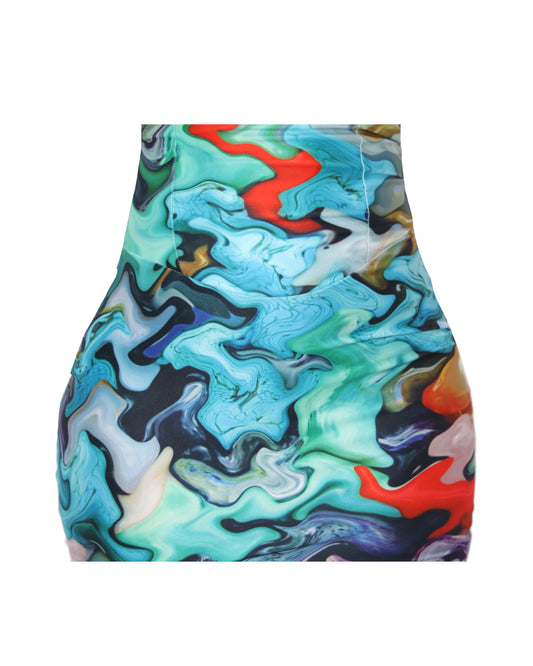 Aqua Corset Skirt
